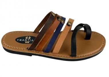 Γυναικείες Δερμάτινες Παντόφλες Εξόδου |Υφαντίδης | 680994 |Ταμπά - Υφαντίδης - 